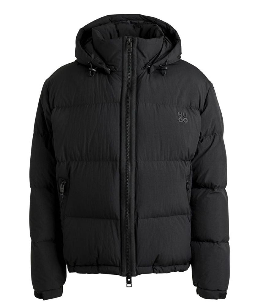 Hugo Men's Bironto 2441 Down Puffer Jacket, Black Black