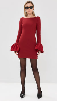 Staud Women's Hawthorne Dress, Rouge XS Rouge