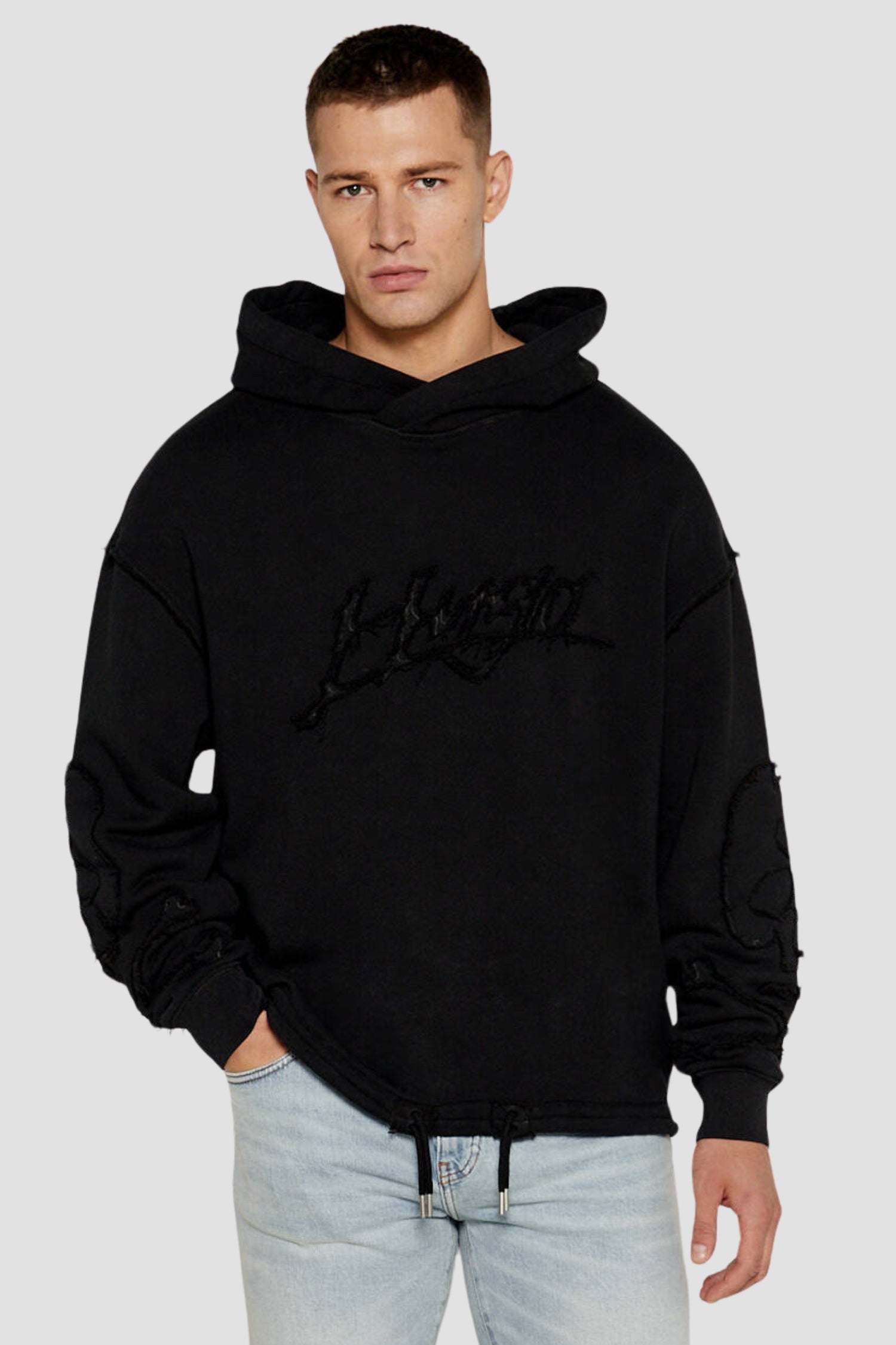 Hugo Men's Daskuldy Oversized Hoodie, Black