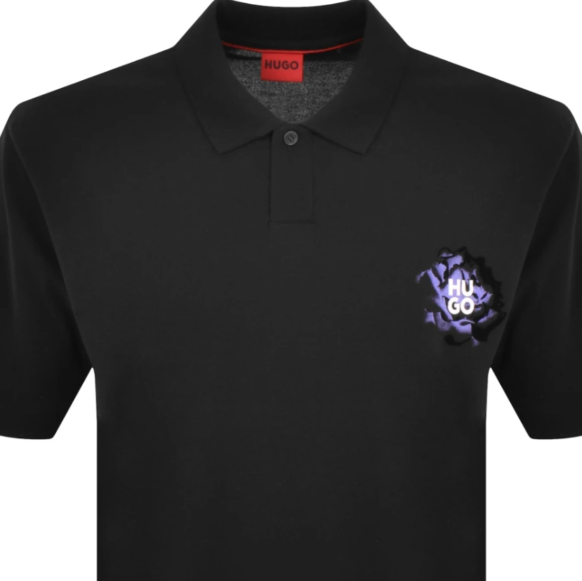 Hugo Men's Dignipolo Short Sleeve Pique Polo, Black