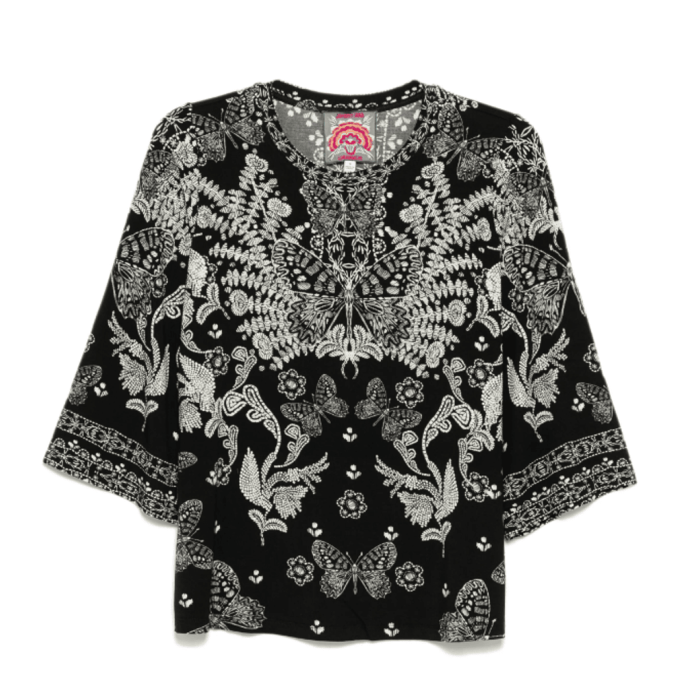 Johnny Was The Janie Favorite Bell Sleeve Top - Farfalla Farfalla Joan Black