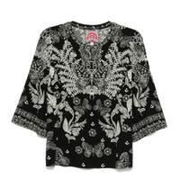 Johnny Was The Janie Favorite Bell Sleeve Top - Farfalla Farfalla Joan Black