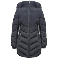 Michael Michael Kors Women's Chevron Scuba Coat, Black Black