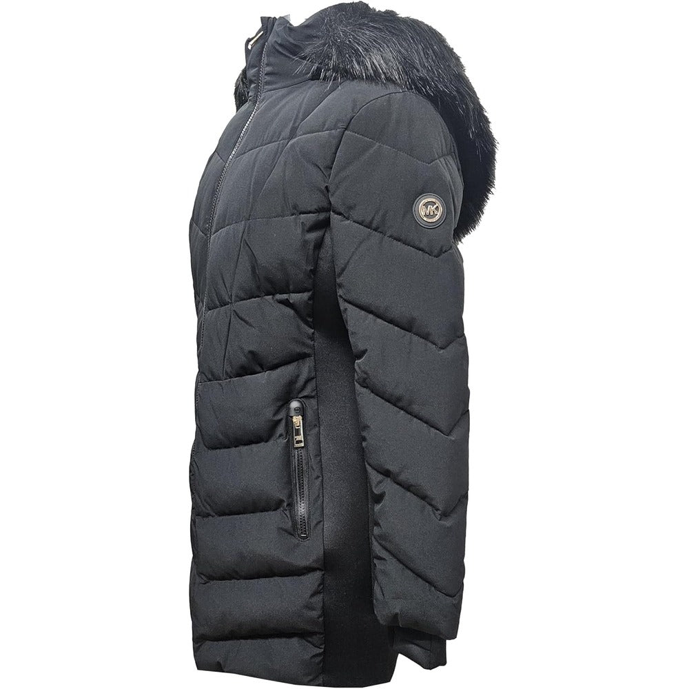 Michael Michael Kors Women's Chevron Scuba Coat, Black