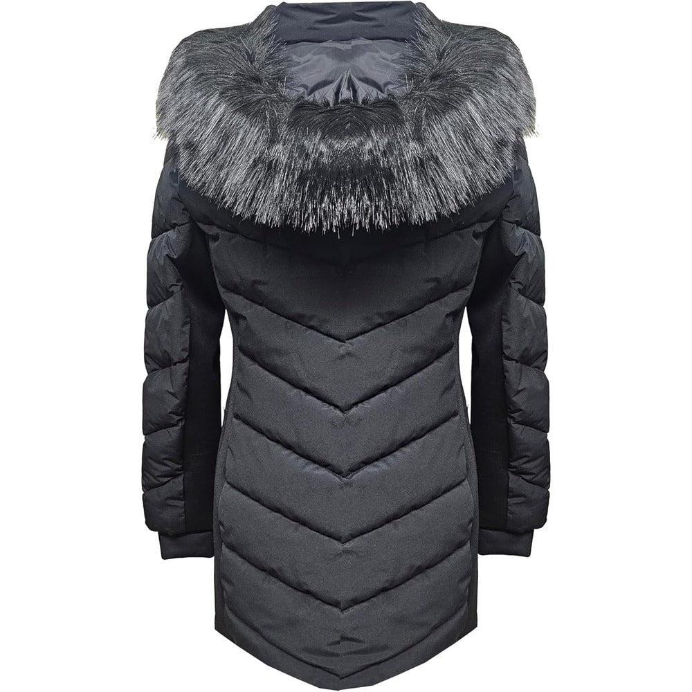 Michael Michael Kors Women's Chevron Scuba Coat, Black