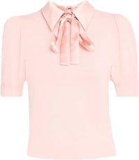 alice + olivia Chase Puff Sleeve Sweater, Pearl Blush XS Pearl Blush