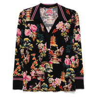 Johnny Was The Janie Favorite Split Front Collared Henley- So Soundbath Multicolor