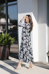 Farm Rio Women's Midi Dress, Bossa Banana Black