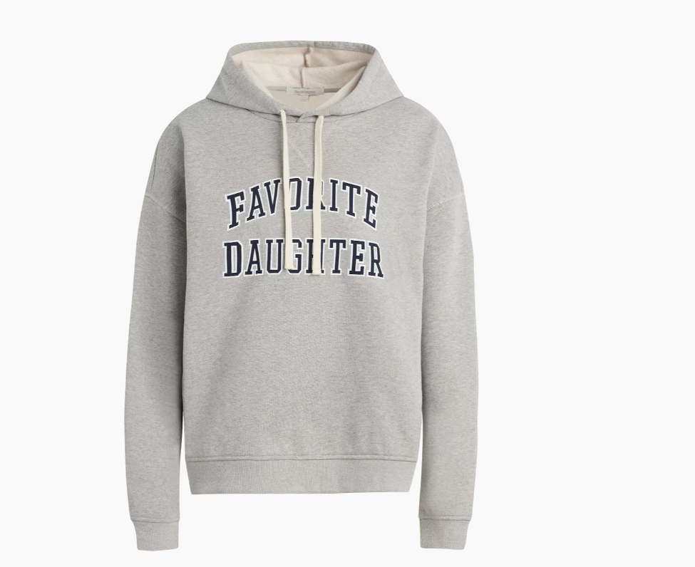 Favorite Daughter Women's The Collegiate Hoodie, Heather Grey