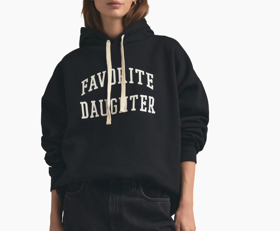 Favorite Daughter Women's The Collegiate Hoodie, Black