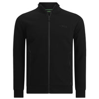 Hugo Boss Men's Skaz Mirror Black Full Zip Tonal Logo Sweater Black