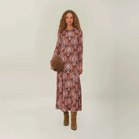 Farm Rio Women's Midi Dress, Pineapple Jewelry Multicolor