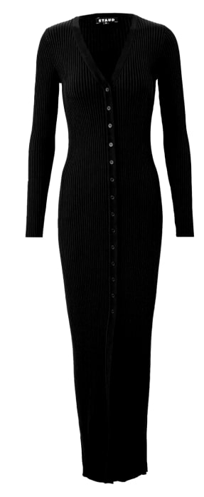 Staud Women's Maxi Shoko Sweater Dress, Black Black