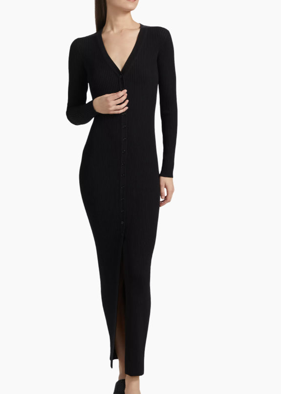 Staud Women's Maxi Shoko Sweater Dress, Black