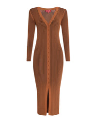 Staud Women's Shoko Sweater, Tan/Black Tan Black