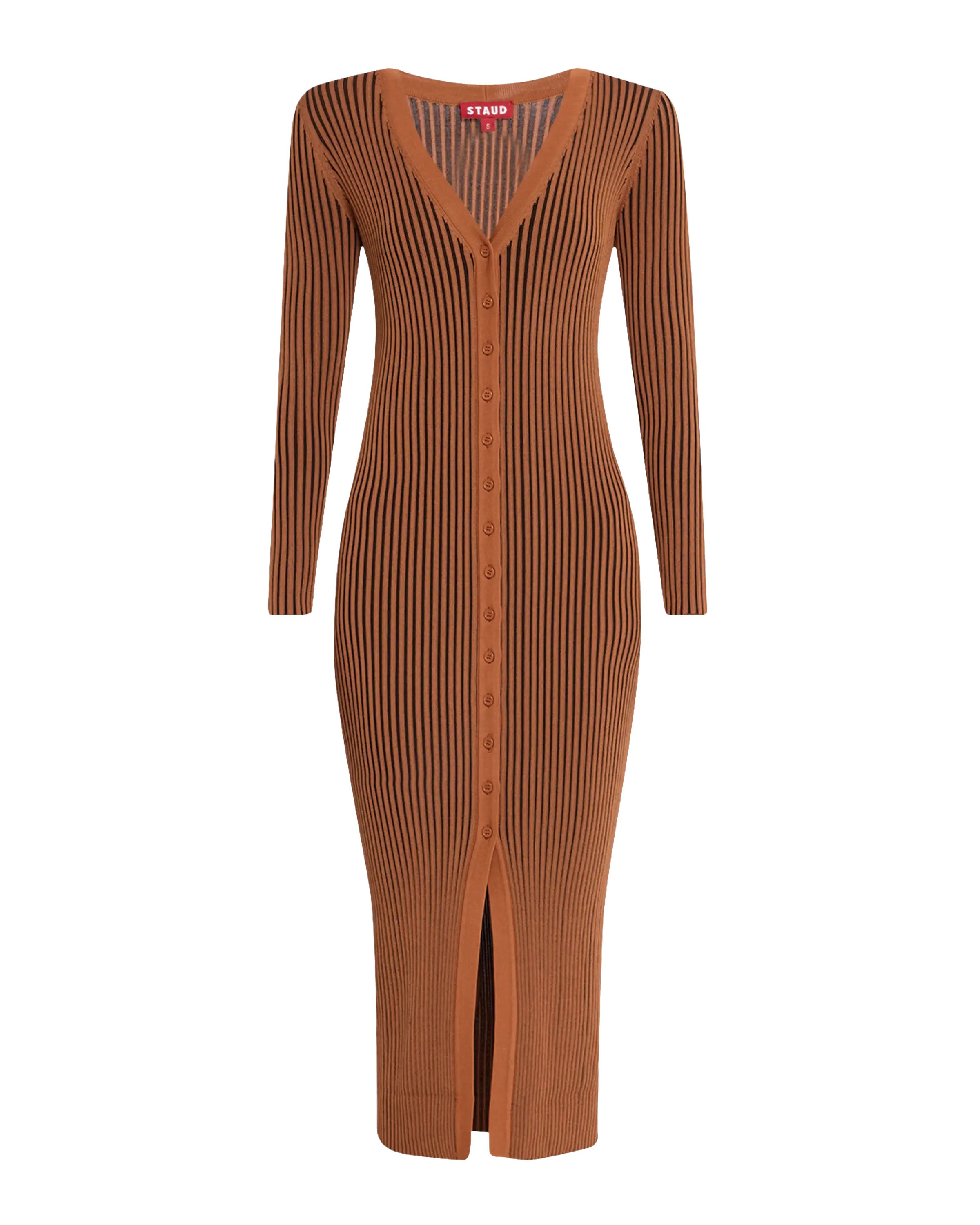 Staud Women's Shoko Sweater, Tan/Black Tan Black