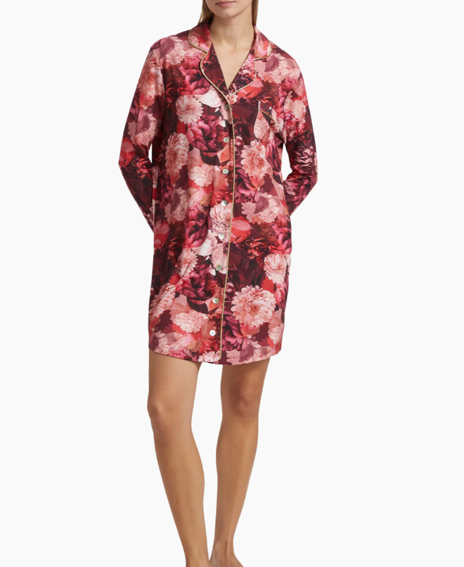 Johnny Was Women's The Neena Long Sleeve Shirt, Rosas