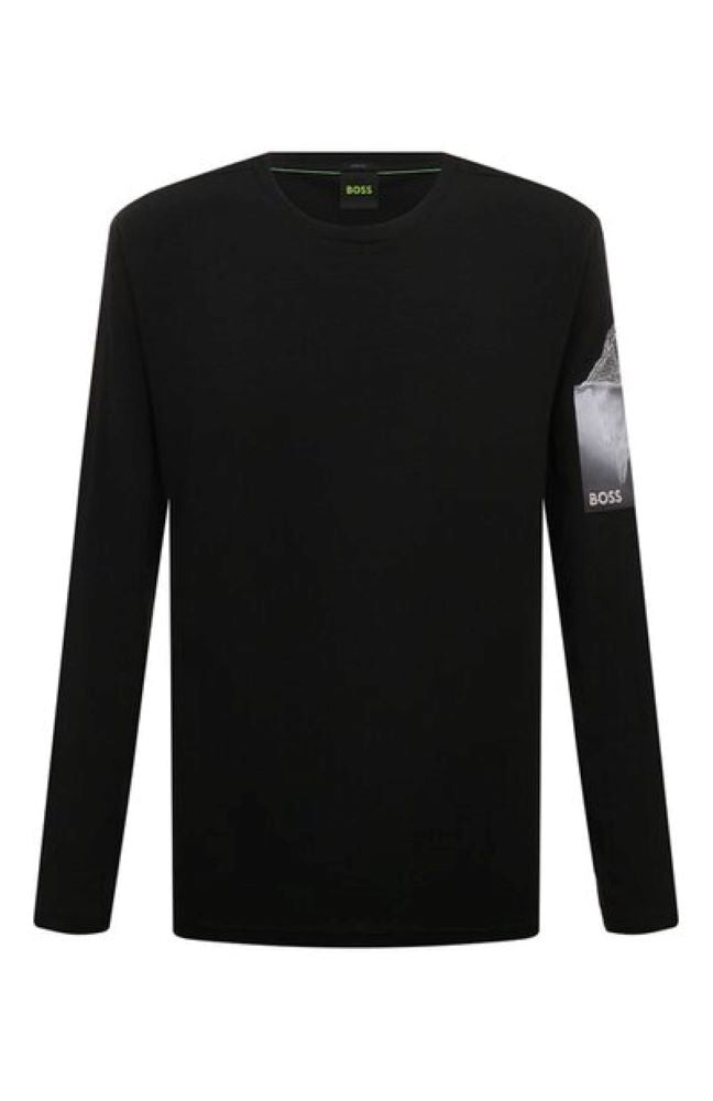 Hugo Boss Men's Togn 2 Long Sleeve T-Shirt, Black Black