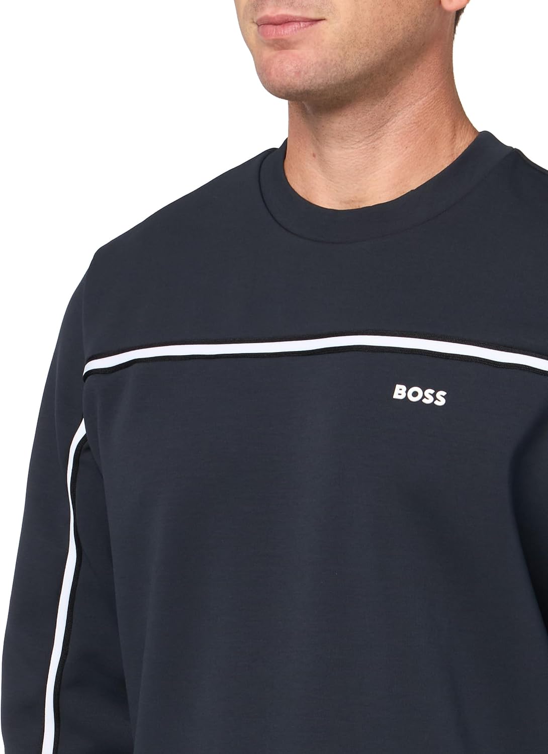 Hugo Boss Men's Salbo 1 Crew Neck Sweater, Blue