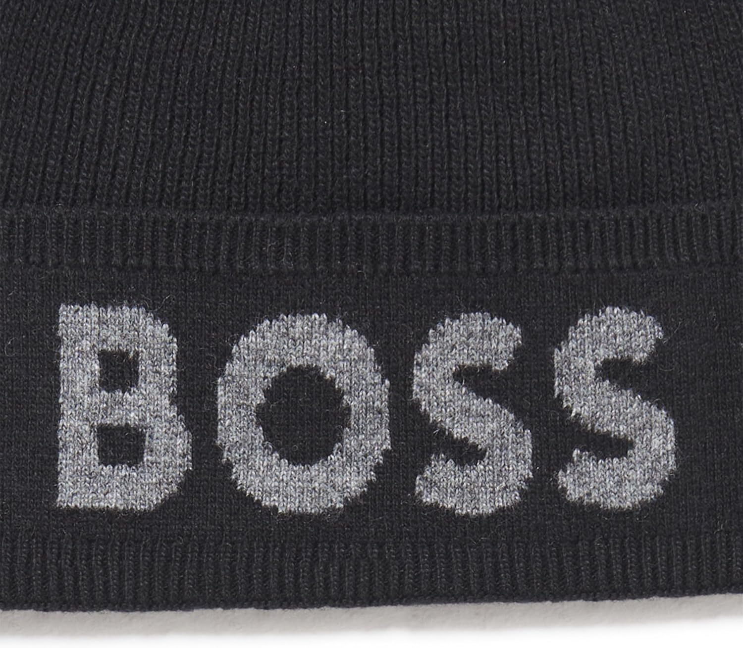 Hugo Boss Men's Elio Big Logo Beanie, Black