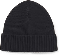 Hugo Boss Men's Flavio Ribbed Beanie, Black