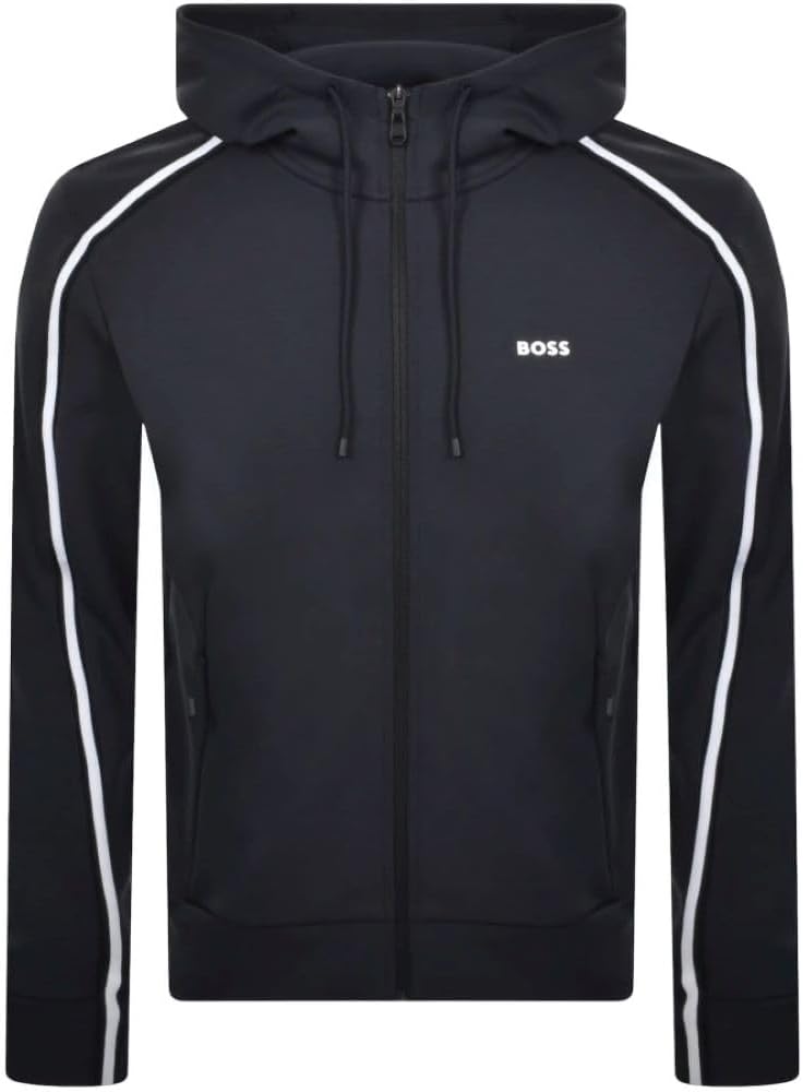 Hugo Boss Men's Saggy 1 Full Zip Sweatshirt, Blue Blue