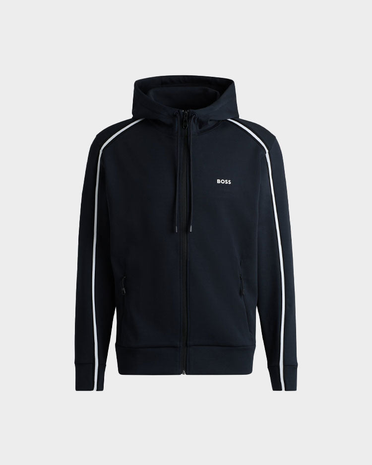 Hugo Boss Men's Saggy 1 Full Zip Sweatshirt, Blue