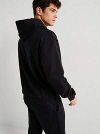 Hugo Men's Defnia Center Logo Sweatshirt, Black