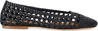 Staud Women's Nell Crochet Ballet Flats, Black Black
