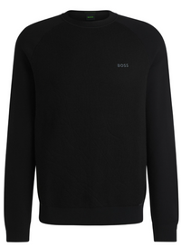 Hugo Boss Men's Ritor Crewneck Sweater, Black Black