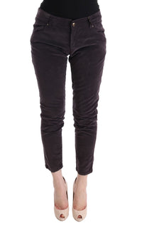 Ermanno Scervino Brown Cotton Cropped Casual Women's Pants