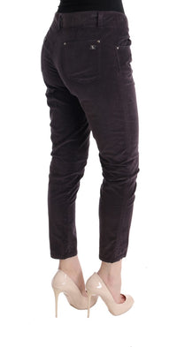 Ermanno Scervino Brown Cotton Cropped Casual Women's Pants