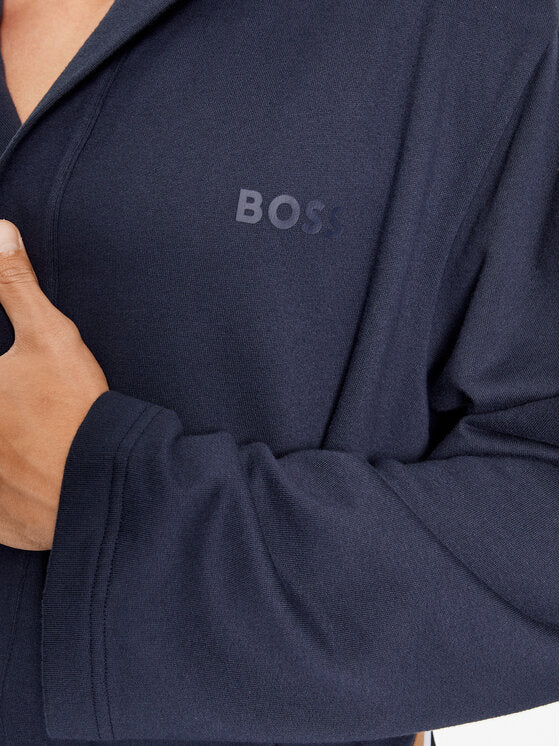 Hugo Boss Men's Iconic French Terry Robe, Blue