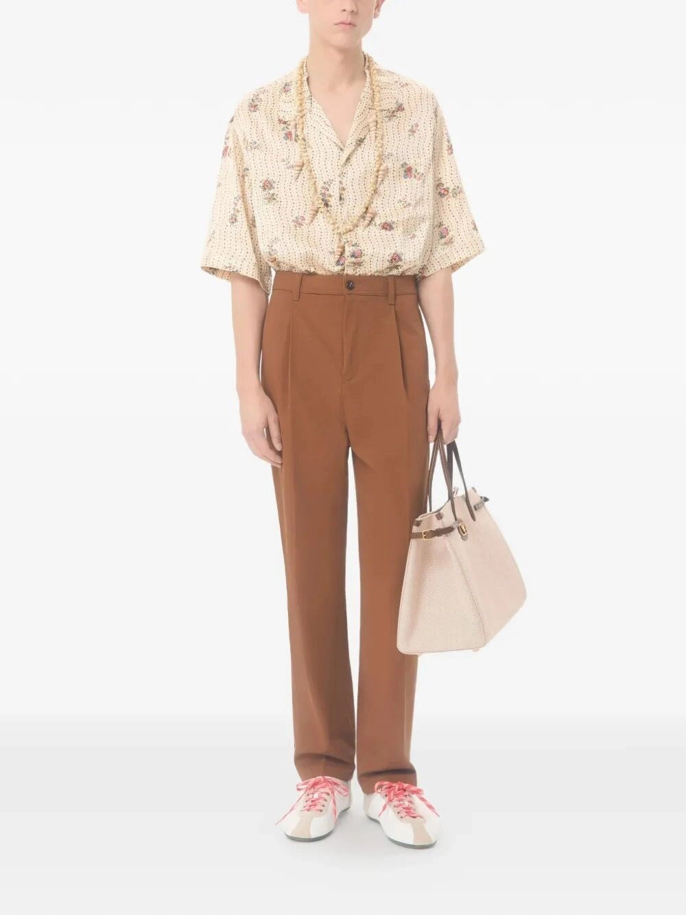 Valentino Garavani Men `Papier Floral` Bowling Shirt