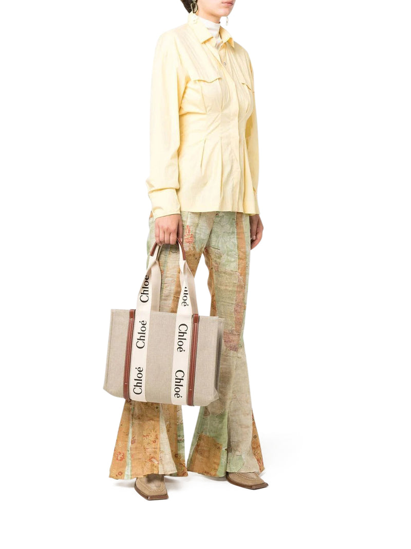 Chloe` Chloe` Women Woody Linen Tote Bag