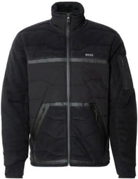 Hugo Boss Men's Snoozy Fleece Puffer Coat, Black Black