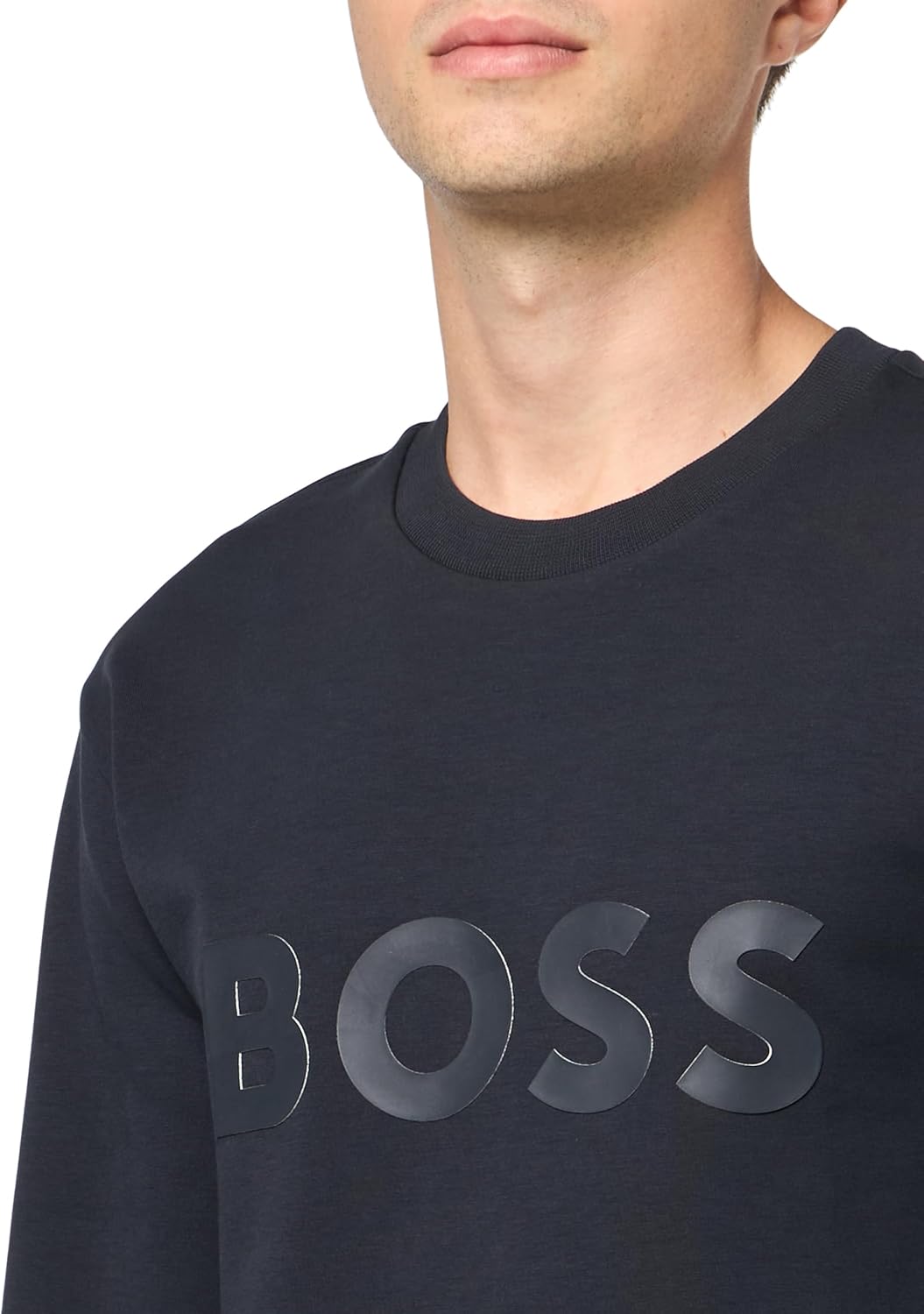Hugo Boss Men's Salbo Iconic Logo Crewneck Sweater, Blue