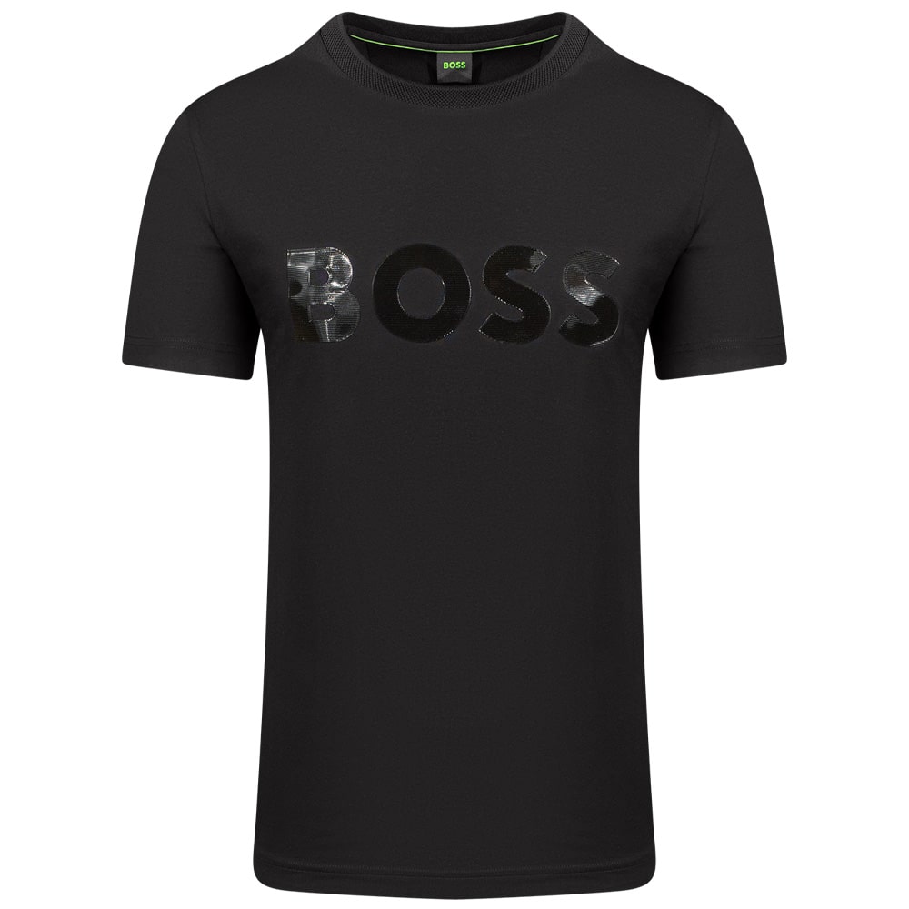 Hugo Boss Men's Tee Mirror 2 Short Sleeve Crewneck Tee, Black