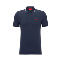 Hugo Boss Hugo Men's Deresino 232 Square Logo Polo Shirt, Dark Blue Dark Blue