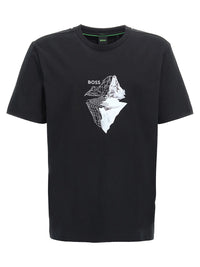 Hugo Boss Men's Tee 8 Graphic Print T-Shirt, Black Black