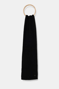 Hugo Boss Men's Magico Ribbed Scarf, Black