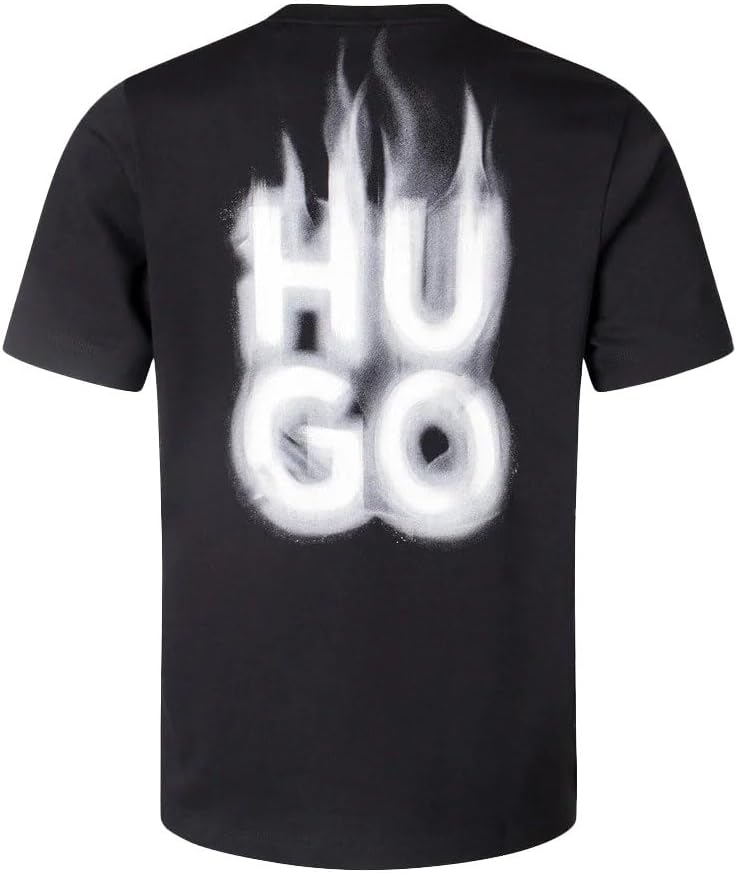 Hugo Men's Dalsar Small Logo Short Sleeve Tee, Black