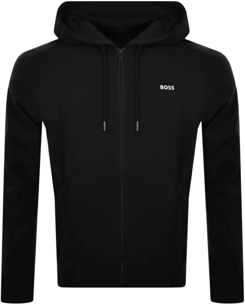 Hugo Boss Men's Ze Titano Full Zip Sweatshirt, Black Black