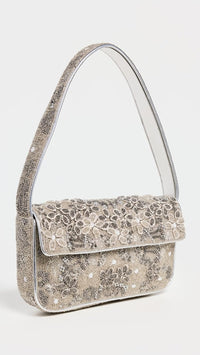 STAUD Women's Tommy Beaded Bag, Silver Garden Party
