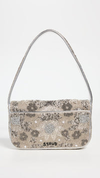 STAUD Women's Tommy Beaded Bag, Silver Garden Party
