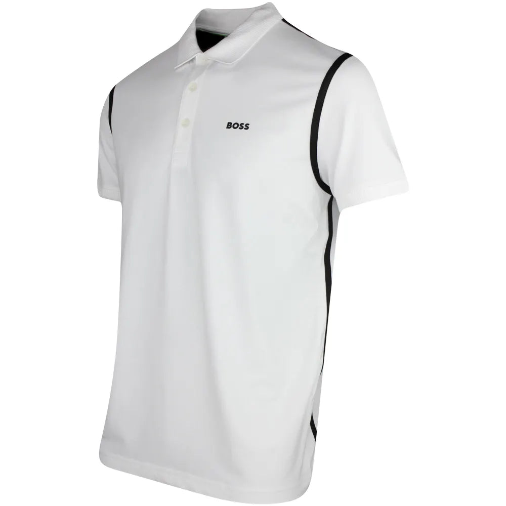Hugo Boss Men's Paddy Tape Stretch Polo, White