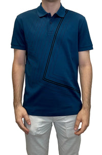 Hugo Boss Men's Paddy 2 Short Sleeve Polo, Open Blue