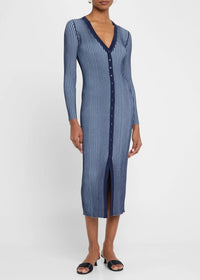 Staud Women's Shoko Sweater, Navy/Clear Blue Navy Clear Blue