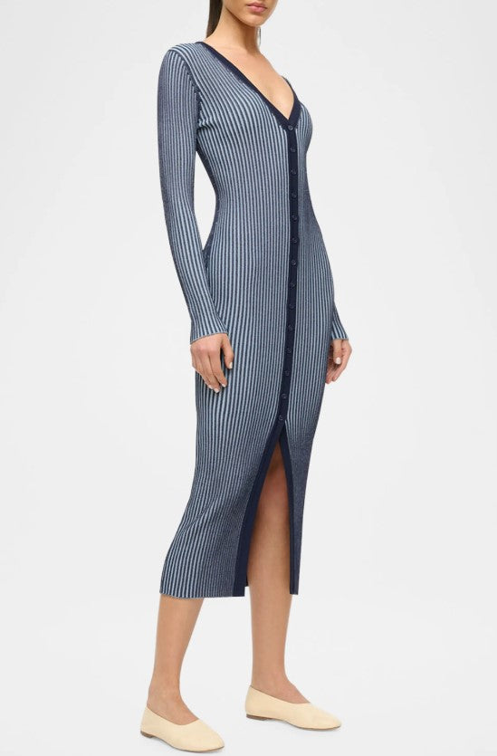 Staud Women's Shoko Sweater, Navy/Clear Blue