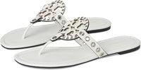 Tory Burch Women's Miller Eyelet Sandal, Cloud Silver Cloud Silver